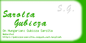 sarolta gubicza business card